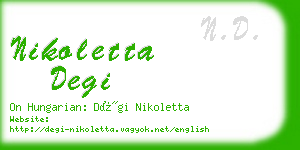 nikoletta degi business card